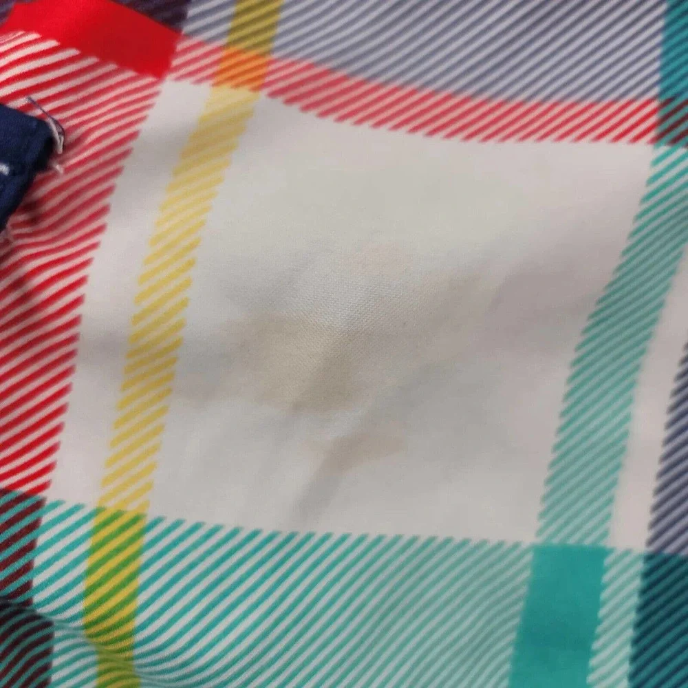 American Eagle Shorts Mens Medium White Plaid Patch Pockets Board‎ Shorts Swim